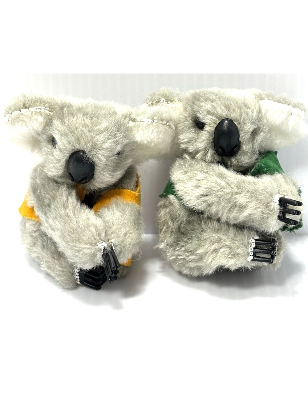 Vintage Lot 2 Australian Koala Bear Clip On Plush Souvenir G'Day From Sydney GUC